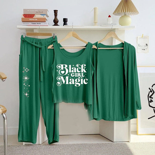 New 3-Piece Printed Night (Green)