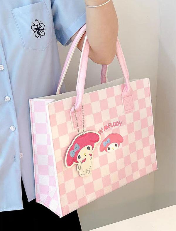 Cinnamon and Melody Felt Tote Bag