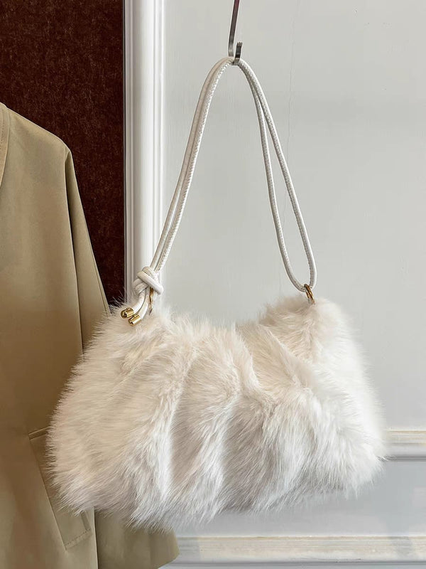 Fluffy Fur Tote Crossbody | Large