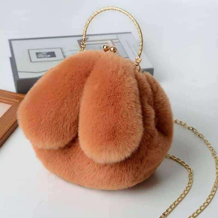 Fluffy Plush Rabbit Girls Bag - Shopcraving