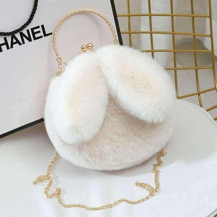 Fluffy Plush Rabbit Girls Bag - Shopcraving