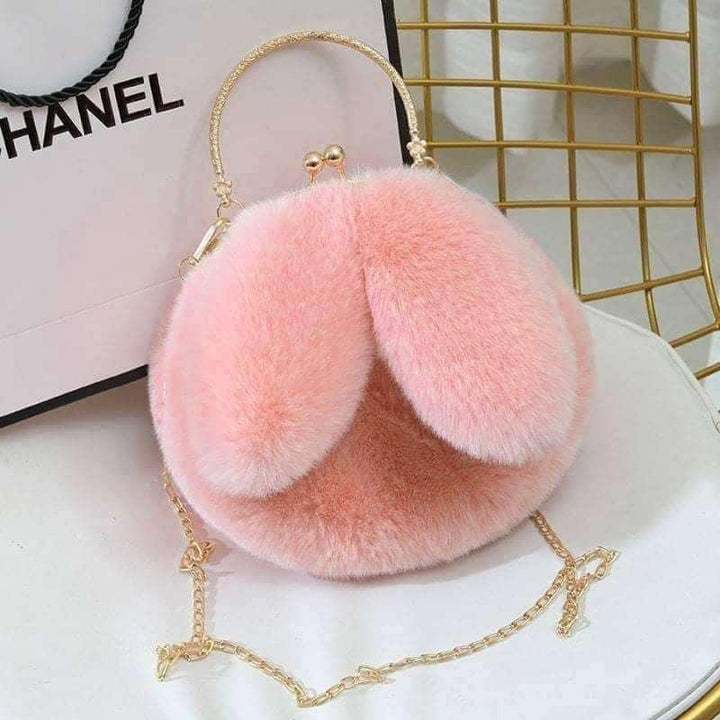 Fluffy Plush Rabbit Girls Bag - Shopcraving