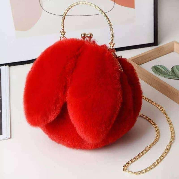 Fluffy Plush Rabbit Girls Bag - Shopcraving