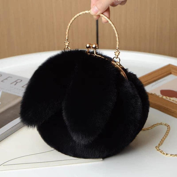 Fluffy Plush Rabbit Girls Bag - Shopcraving