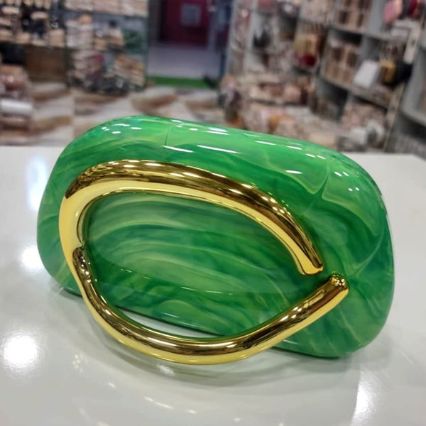 Marble Handle Luxury Clutch