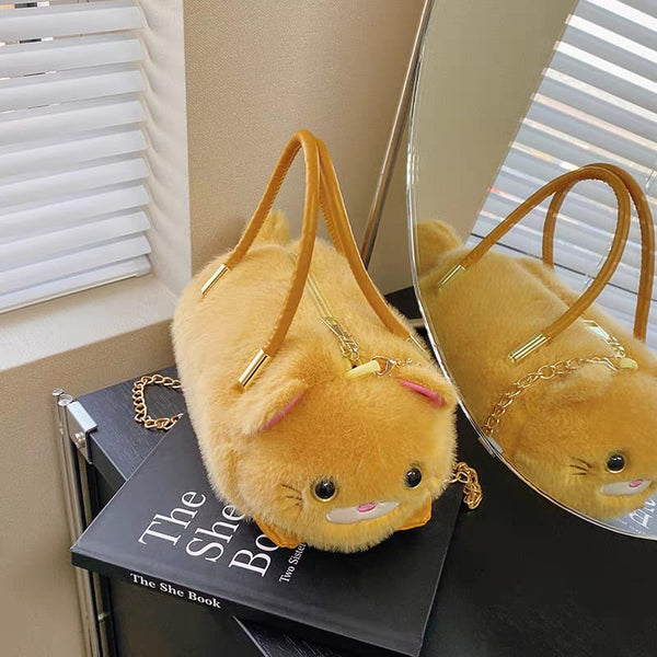 Cute Plush Cat Handbag