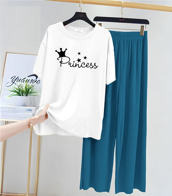 White T-Shirt and Zinc Color Printed Flapper GB