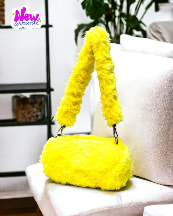 Fluffy Fur Long Handle Bag - Shopcraving